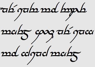 Elvish LOTR font